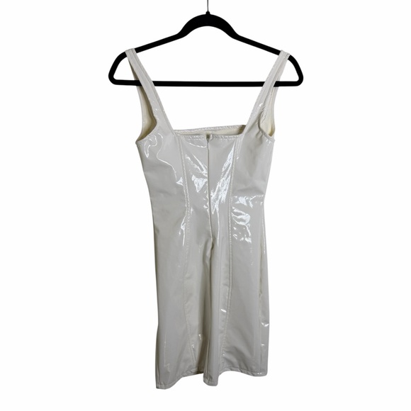 White Patent/vinyl/ Latex Mini Dress 2 - Picture 3 of 3